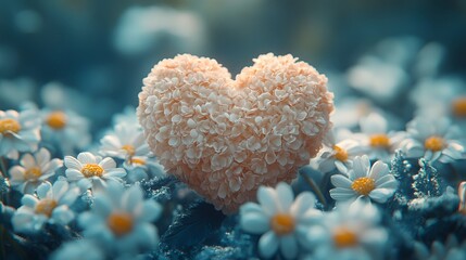 February-themed graphic design, romantic pastel hues, floral accents, heart motifs, ideal for greeting cards, website banners, and digital ads