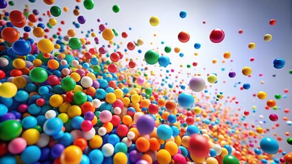 Colorful Dots on White Background - Vibrant Abstract Portrait Photography for Modern Decor