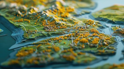 Detailed 3D Model of a Scenic Landscape