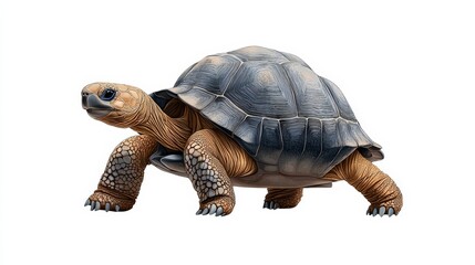 Obraz premium Tortoise, white isolate background