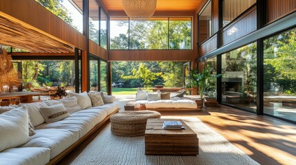 Transforming indoor-outdoor living spaces with sustainable materials for a harmonious lifestyle