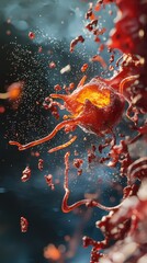 Captivating 3D Illustration of Macrophage Behavior