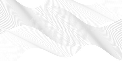 Abstract white light blend paper wave line. vector gradient transparent tech wave curve creative technology flowing smooth diagonal background. Modern creative wave lines glowing moving sound.