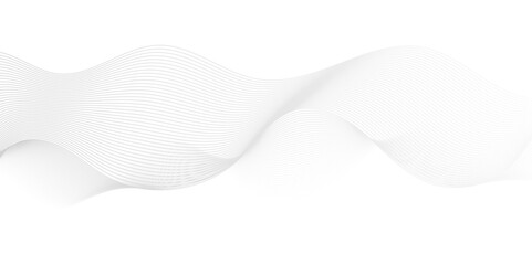 Abstract white light blend paper wave line. vector gradient transparent tech wave curve creative technology flowing smooth diagonal background. Modern creative wave lines glowing moving sound.