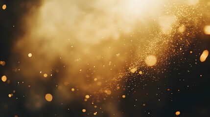 Smooth Golden Gradient with Scattered Glimmering Sparkles and Blank Central Space for Festive