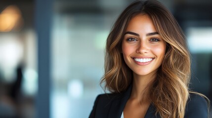 Fototapeta premium Confident Female Leader in Modern Business Attire