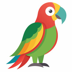 green parrot on a branch