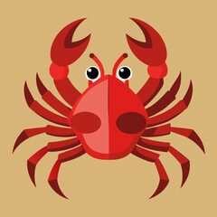 red crab on white