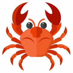 red crab on white background