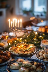 cozy hanukkah gathering with family and friends