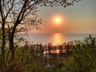 Fototapeta premium Sunset from the Mountain