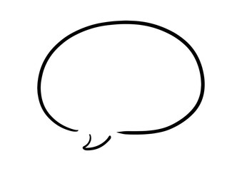 シンプルなペンの手書き吹き出し ベクター