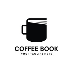 coffee book logo vector template illustration