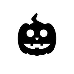 Halloween pumpkin icon on white background. Vector illustration.