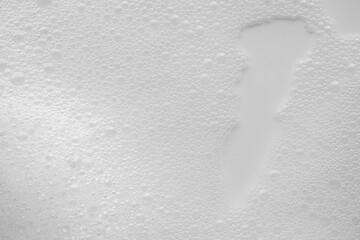 Abstract white soap foam bubbles texture background