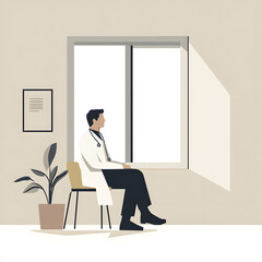 Fototapeta premium Doctor-Patient Interactions: Smiling Moments, Use of Medical Tools, and Emotive Scenes Depicting Trust, Care, and Professionalism in Various Settings