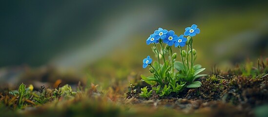 Wildflower Alpine Forget Me Not Flower Myosotis Alpestris