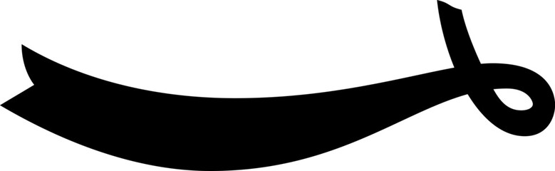 This simple black ribbon banner is perfect for representing mourning, remembrance, or for adding a touch of elegance to any design