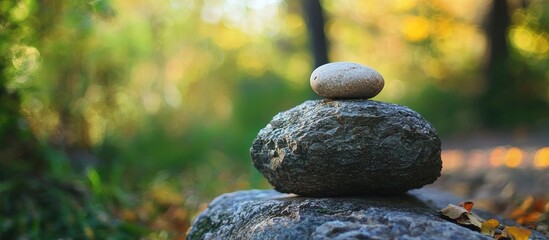 View Of Stone With Blurred Background