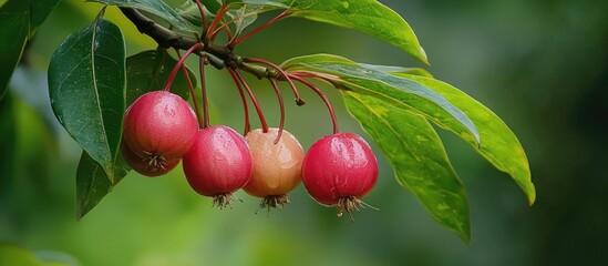 Spindle Tree Euonymus Sieboldianus Fruits