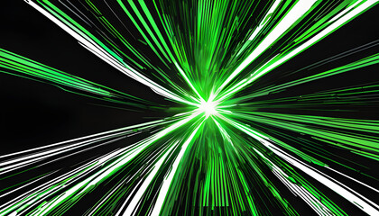A comic zoom background that gives off an exciting vibe with bright green zoom lines on a black background. Stand out and exciting.