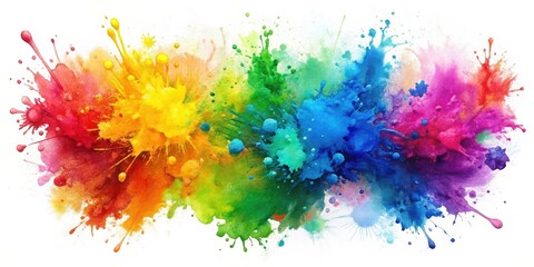 Vibrant abstract watercolor splashes collection for artistic backgrounds and creative designs