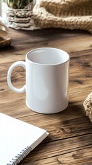 Mug on a desk mock up