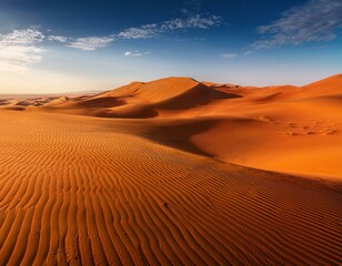"Tranquil Desert Sunset" This high-quality photograph showcases the warm colors of the sunset reflecting off the sandy landscape, creating a captivating contrast.