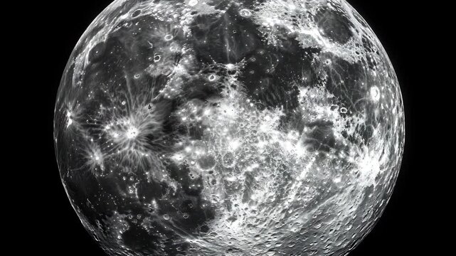 Closeup of the moon on a dark background.