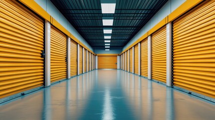 Fototapeta premium Storage space available for rent to secure personal items