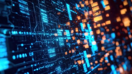 Obraz premium Exploring the Vibrant World of Digital Data and Technology Through Stunning Visuals