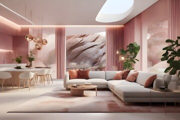 modern living room with sofa