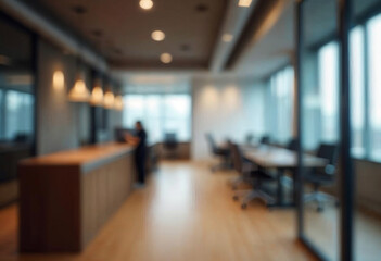 motion blur background of modern office interior design contemporary workspace for creative business defocus long exposure shake jerk