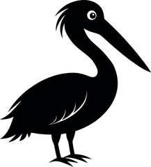 Pelican Bird vector art illustration eps