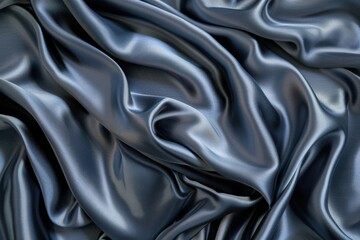 Obraz premium Draped Smooth Grey Satin Fabric Texture