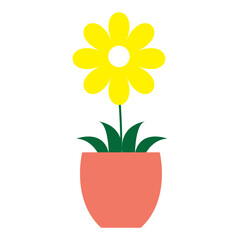 flower in a pot icon vector illustration.