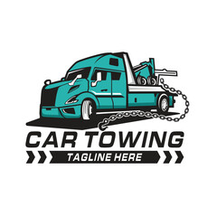 Obraz premium car towing logo