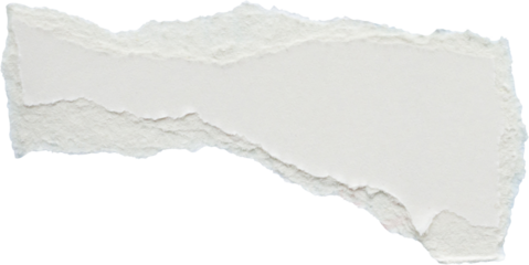 White ripped paper torn edges strips isolated on black background