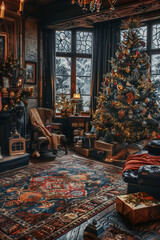 Image of a warm home at Christmas