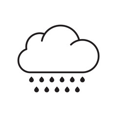 Rain icon. Cloud rain icon.