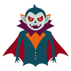 Halloween Scary Vampire Silhouette Vector illustration