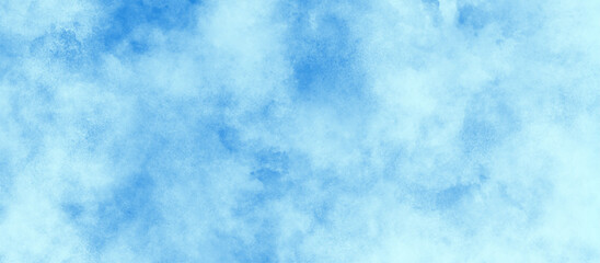 The white cloud and blue sky watercolor grunge texture, Grunge watercolor paint splash and stains of clouds or fog, painted mottled blue paper texture with vintage marble stains.
