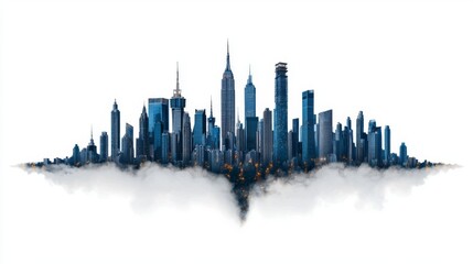 Obraz premium Skyline of New York City in Artistic Presentation