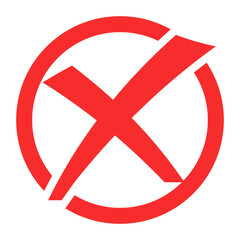 Obraz premium Wrong Mark Button Element