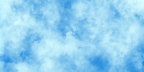 The white cloud and blue sky watercolor grunge texture, Grunge watercolor paint splash and stains of clouds or fog, painted mottled blue paper texture with vintage marble stains.