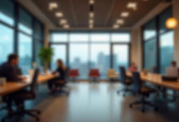 motion blur background of modern office interior design contemporary workspace for creative business defocus long exposure shake jerk