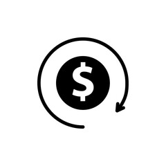 Cash flow icon logo sign set vector outline