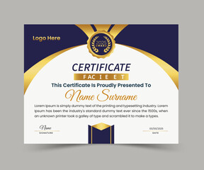 Obraz premium modern innovative certificate design template