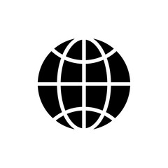 Globe icon logo sign set vector outline