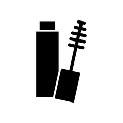 Mascara brush icon logo sign set vector outline